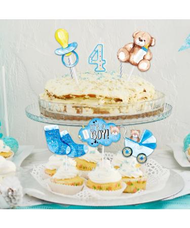 Whaline 72Pcs Baby Shower Cupcake Topper 12 Designs Watercolor Bear Cupcake Picks We Can Bearly Wait Food Picks for Cake Decoration Baby Bear - Buy Online on GoSupps.com