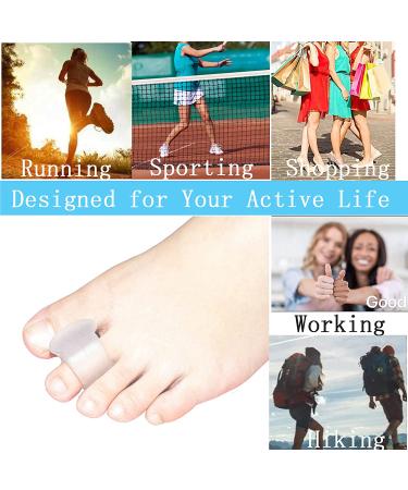 MENOCADY 12-Pack Gel Toe Separator for Bunions - 1/4 Thick Big Toe Spacers - Single Loop Toe Spreader for Overlapping Toe Correction (Clear) - Buy Online on GoSupps.com