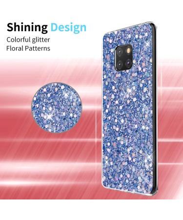 OKZone Compatible Mate 20 Case with HD Screen Protector Bling Glitter Design Soft Gel TPU Silicone Skin Cover Anti-scratch Protective Case for Huawei Mate 20 (Blue) Huawei Mate 20 Blue - Buy Online on GoSupps.com