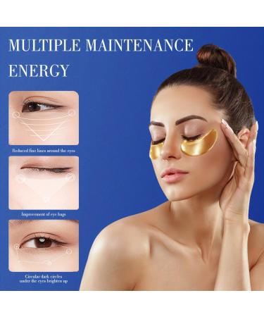 Retinol Collagen Eye Masks - Under Eye Treatment for Wrinkles Puffiness & Dark Circles | 30 Pairs for Men & Women - Buy Online on GoSupps.com