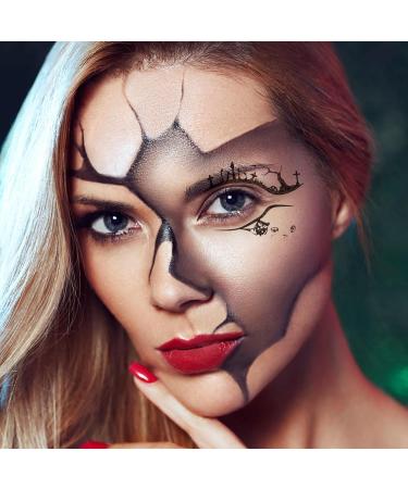 Hemoton 4 Pairs Halloween Eyeliner Stickers Eyeshadow Decor Halloween Makeup Tools Eyeliner Decals - Buy Online on GoSupps.com