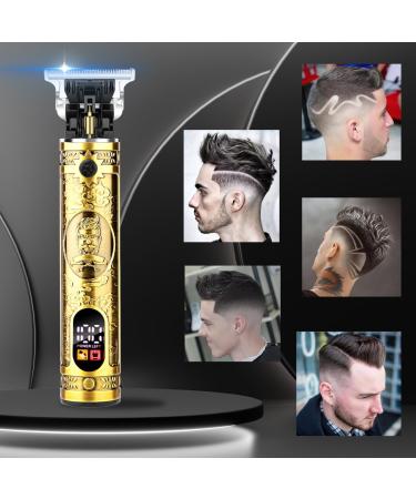 Beard Trimmer & Hair Clippers for Men | Golden Electric Razor with LCD Display | Professional Barber Kit - Strong Motor & Type C Charger - Buy Online on GoSupps.com