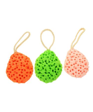Mobestech 3pcs Face Washing Supplies Reusable Face Scrubber Girl Face Cleaner Face Washing Tool Portable Face Scrubber Sponge Bath Ball Travel Compression
