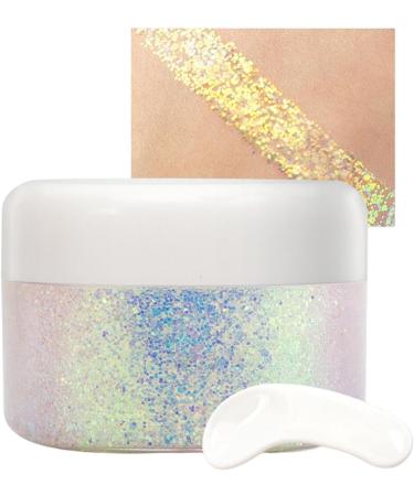 Hair Gel | Hair Gel for Holographic Mermaid - Holographic Sparkling Chunky Mermaid Sequins Makeup Hair Festival Body Face Uaxiu 01# - Buy Online on GoSupps.com