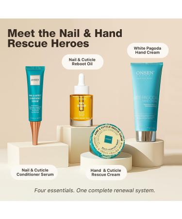 Onsen Hand & Cuticle Rescue Cream | Baume et renforcement des ongles biologiques | Sec mains craquel es Elbows & Feet | Beurre de karit huile de Tsubaki et de jojoba | Nail Repair & Growth - Buy Online on GoSupps.com
