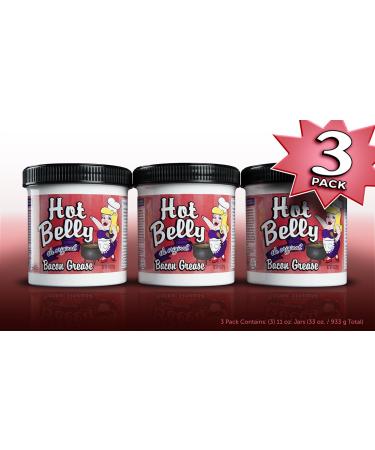 Hot Belly Bacon Grease 11 oz 3-Pack - Keto Friendly - $12.90 per Unit - Buy Online on GoSupps.com
