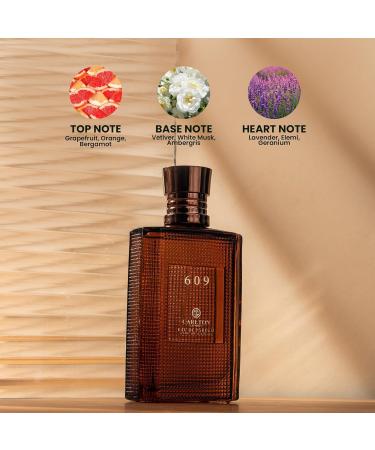 Car.lt.on London Men Perfume 609 I With grapefruit orange bergamot and musk II Best for Men and boys II Eau De Parfum II Enhances Mood and Boosts confidence - 100ML - Buy Online on GoSupps.com