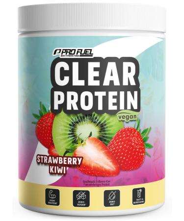 Clear protein vegan 360g Strawberry Kiwi incredibly delicious & refreshing protein drink vegan clear whey protein/iso clear alternative with high-quality peashydrolysate 56% protein Strawberry kiwi 360 g (1 Pack)