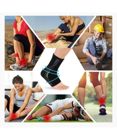 Ankle Brace Support & Compression Sleeve - Relieves Plantar Fasciitis & Achilles Tendonitis - Foot Brace for Sports & Gym - Green Large (1pc - Buy Online on GoSupps.com