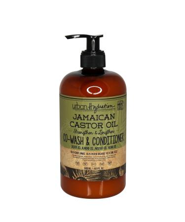 Urban Hydration Jamaican Castor Oil Co-Wash and Conditioner | Sulfate Paraben and Dye Free Cleanses Hydrates and Repairs Damage for Soft Strong and Shiny Hair All Hair Types 16.9 Fl Ounces