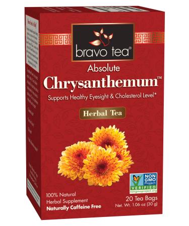 Bravo Tea Absolute Chysanthemum Herbal Tea Caffeine Free, 20 Tea Bags