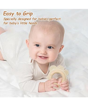 Natural Wood & Silicone Baby Bite Ring - Safe BPA-Free Gripping Toy | Perfect Eco-Friendly Gift - Buy Online on GoSupps.com