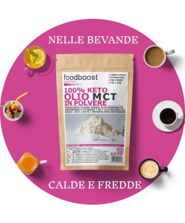  foodboost foodboost MCT Oil Powder 200g - Keto Diet - Natural Coconut MCT - 100% Pure No Additives - For Increasing Ketone Bodies - Buy Online on GoSupps.com