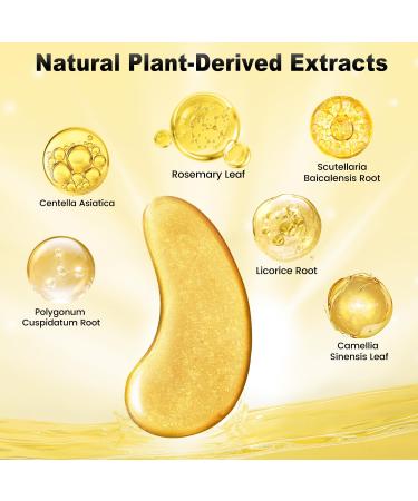 Buy Under Eye Patches (24 Pairs) - Golden Collagen Masks for Wrinkles Dark Circles & Puffiness - Cooling Eye Care for Men & Women - Buy Online on GoSupps.com