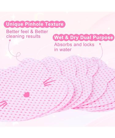 MEKK Lint Free Nail Wipes - 400PCS Cat Shape Remover Pads for Nail Polish & Lash Extensions | Super Absorbent Non-Woven Fabric - Pink - Buy Online on GoSupps.com
