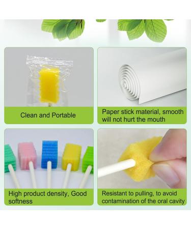 Argomax Oral Care Sponges - 100 Pcs Yellow Foam Swabs for Mouth Hygiene & Swimming | Cotton Cleaning Swabs - Buy Online on GoSupps.com