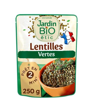 Jardin BiO tic - Green lentils - organic - Salty - AB certified - Bag of 250g