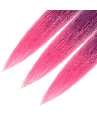 LDMY Pre-Stretched Braiding Hair Extensions - 8pcs Pack Purple Blue Pink Ombre - Colorful Synthetic Kanekalon Hair for Braids 90g Each - Buy Online on GoSupps.com