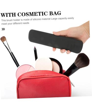 FRCOLOR Silicone Makeup Brush Bag - 2pcs Travel Storage Holder for Artists | Portable Black Makeup Tool Case - Buy Online on GoSupps.com