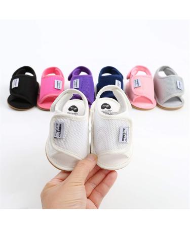 RVROVIC Baby Sandals | Soft Sole Summer Crib Shoes for Toddler | Lightweight Prewalker Outdoor Walking Shoes | 12-18 Months | White - Buy Online on GoSupps.com