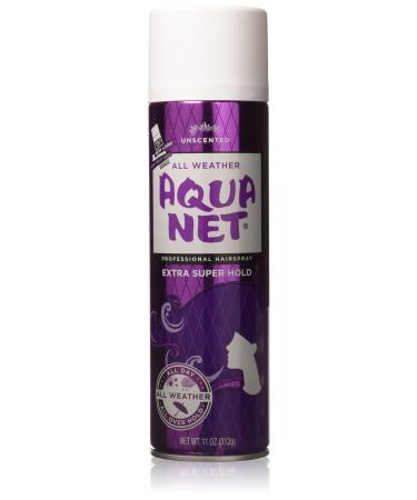 Aqua Net Extra Super Hold Professional Hair Spray Unscented 11 oz(Pack of 3) Unscented 11 Ounce (Pack of 3)