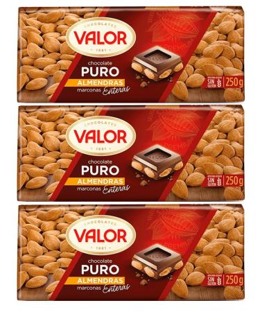 Valor - Chocolate with almonds 300 gr. - [Pack 3]