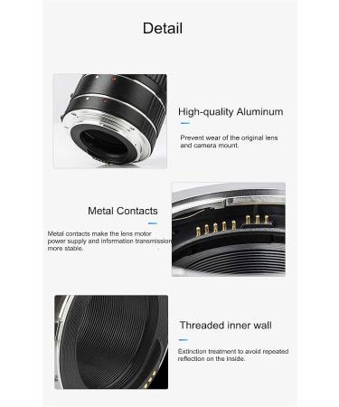 VILTROX DG-C Auto Focus AF Macro Lens Extension Tube Ring for Canon EF EF-S DSLR Camera - Buy Online on GoSupps.com