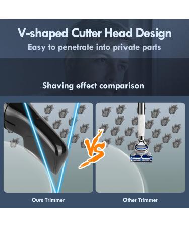Gdundun Men's Body Shaver - 2 in 1 V-Shaped Trimmer & Intimate Razor with 15 Precision Levels for a Clean Look - Adjustable Black & International Shipping Available - Buy Online on GoSupps.com