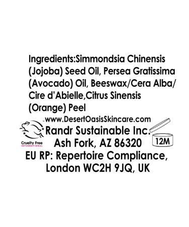 Orange Hand Salve with over 50% Jojoba Oil plus 2 Organic Orange Lip Balms with over 70% Jojoba Oil. 100% Natural. By Desert Oasis Skincare (1 fl oz/29 ml) - Buy Online on GoSupps.com