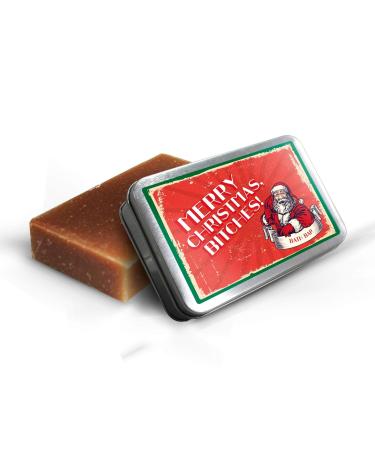 Gears Out Merry Christmas Btches Bath Bar - Funny Santa Soap | Novelty Chocolate Bath Soap for Women - Handcrafted in the USA - Buy Online on GoSupps.com