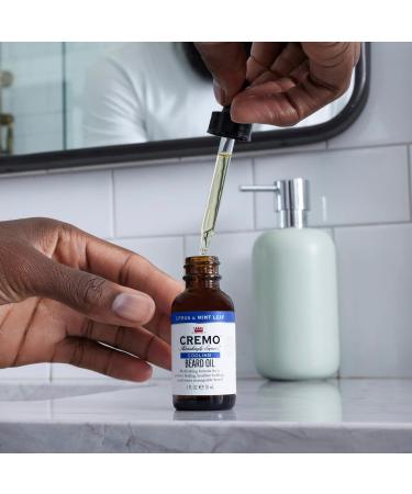 CREMO Cooling Beard Oil for Men - Citrus & Mint Leaf | Natural Oils | 30ml - Buy Online on GoSupps.com