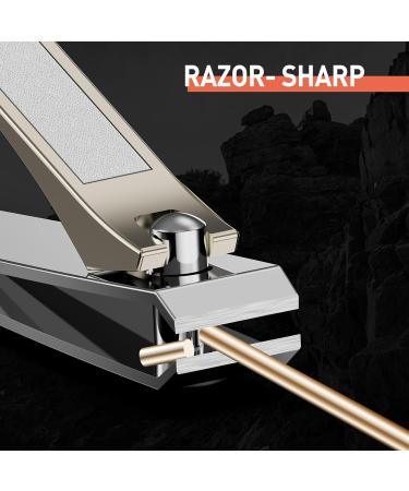BEZOX Nail Clippers Set - Premium Straight and Curved Blade Cutter for Thick Nails and Ingrown Toenails GOLD - Buy Online on GoSupps.com