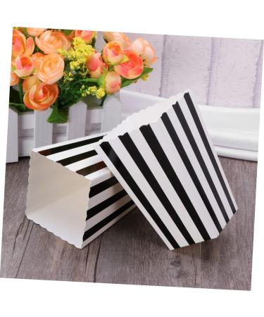 TIDTALEO 24pcs Boxes Popcorn Containers Popcorn Boxes for Movie Theater Party Snacks Popcorn Cups Reusable Monochrome Stripe Cups Popcorn Cartons European and American Chicken Popcorn Box - Buy Online on GoSupps.com
