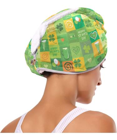 St Patrick's Day Microfiber Hair Towel - Quick Dry for Curly & Thick Hair (2 Pack 9.5 x 24) - Buy Online on GoSupps.com