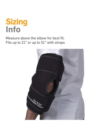 NatraCure Hot/Cold & Air Compression Elbow Brace Support - Relief for Tendonitis Tennis Elbow Arthritis & Joint Pain - International Shipping Available - Buy Online on GoSupps.com