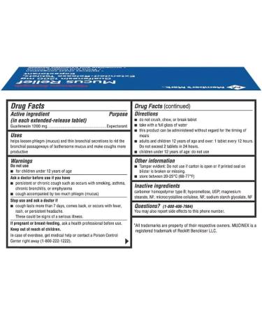 Member's Mark Mucus Relief Maximum Strength Guaifenesin 1200mg - 56 Tablets - Buy Online on GoSupps.com