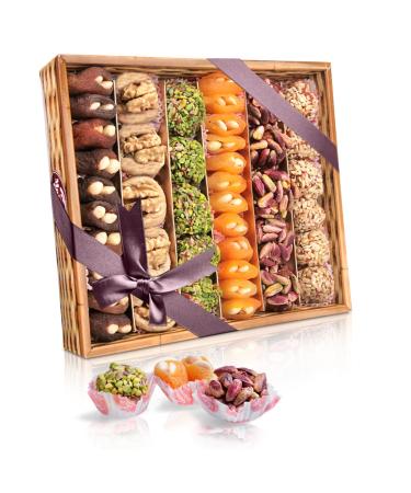 Palanci | Bo te cadeau des fruits secs | 800 gr. | mix de go ts v g taliennes | abricots secs pistaches amandes figues avec noix | fruits secs | panier cadeau | bo te go ter | cadeau