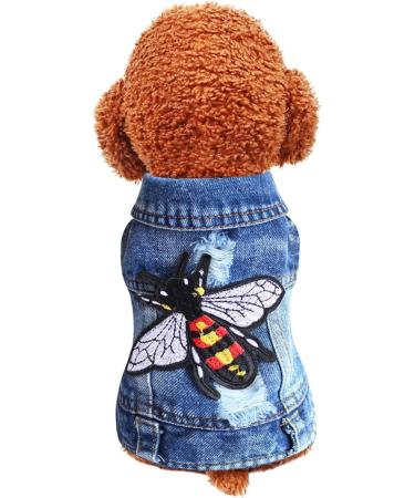 AMAONE Chihuahua Dog Coat - Leopard Bowknot Jacket for Small Dogs - Stylish & Cozy Knitwear (One Size 0207frb-blue a) - Buy Online on GoSupps.com