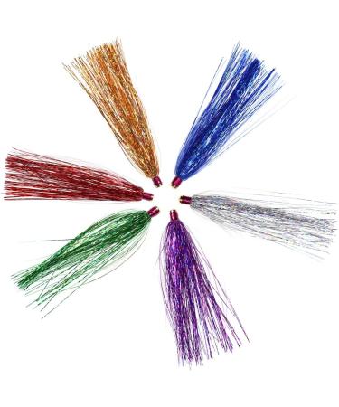 Wifreo Holo Mylar Flash Sliding Tube Bucktail Teasers - Pack of 12, 3.35 Length, Assorted Colors - Buy Online on GoSupps.com