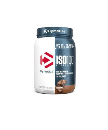 Dymatize ISO100 Hydrolyzed Protein Powder  100% Whey Isolate Protein  25g of Protein  5.5g BCAAs  Gluten Free  Fast Absorbing  Easy Digesting  Fudge Brownie  20 Servings Fudge Brownie 20 Servings (Pack of 1)