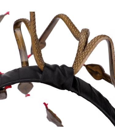 AOVNA 2 Pieces Medusa Costume Accessory Snake Headpiece Golden Snake Sceptre Medusa Headband for Dress Up Halloween Role-playing - Buy Online on GoSupps.com