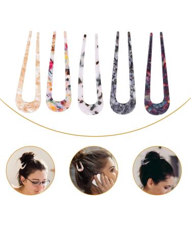 Lurrose 5pcs Chic U Shape Hair Clips - Elegant Retro Hairpins for Ladies | International Shipping - Buy Online on GoSupps.com