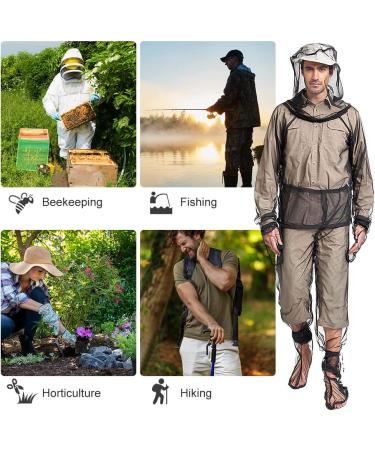 Lixada Mesh Suit with Jacket, Hood, Mitts & Socks for Fishing, Hiking, Camping - Large - Buy Online on GoSupps.com