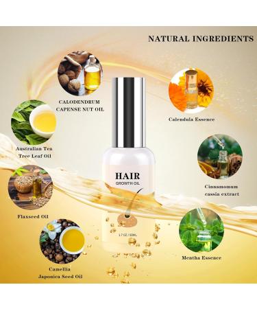 Hair Growth Serum - Rice Water for Thicker Fuller Hair | Biotin Castor & Rosemary Oils for Men & Women - 50ml - Buy Online on GoSupps.com