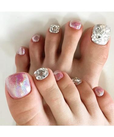 Ranrose 240PC Clear Full Cover Acrylic Toenail Tips - False Toe Nails Set with Box for Foot Manicure Decoration - Buy Online on GoSupps.com