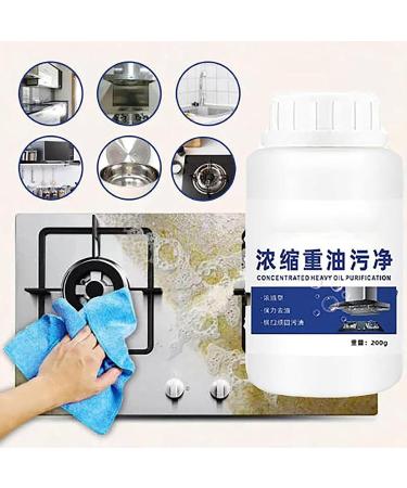 Oil Pollution Powder Cleaner | 200g Oil Pollution Cleaning Powder | Multi-Purpose Heavy Duty Kitchenware Cleaning Agent Powerful for Exhaust Fan Stove Grill Stoves Thaely - Buy Online on GoSupps.com