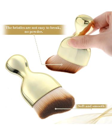 Angled Flat Makeup Brush | High Density Kabuki Foundation & Self Tanner Applicator for Face & Body | Soft Bristles for Sunscreen & Liquid Buffing - Ideal for Women & Men - Buy Online on GoSupps.com