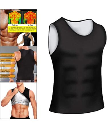 Zalati Men's Training Vest - Water-Repellent Sauna Tank Top & Neoprene Shapewear - XXL Workout Corset Shirt - Buy Online on GoSupps.com