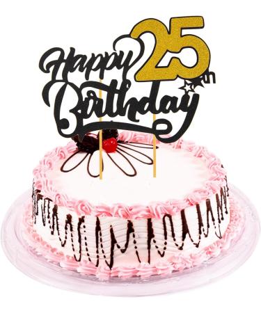Happy 25th Birthday Cake Topper 25th Birthday Decorations for Her Happy Birthday Cake Topper Decoration 25th Birthday Cake Topper Birthday Cake Toppers 25th Birthday Theme Party Supplies - Buy Online on GoSupps.com