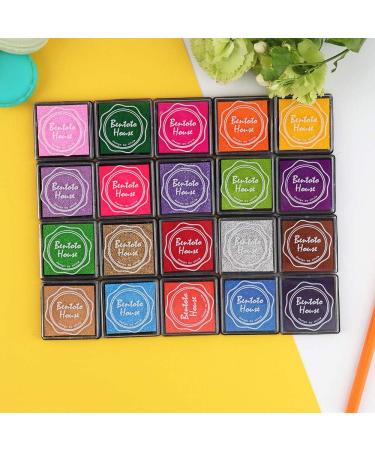 Dizdkizd Finger Craft Ink Pads  20 Colors Craft Ink Pads for Rubber Stamps  Paper  Scrapbooking  Wood  Fabric  Best Gift for Kids Set B - Buy Online on GoSupps.com
